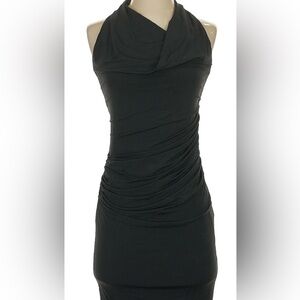 Elegant Black Ruched Dress